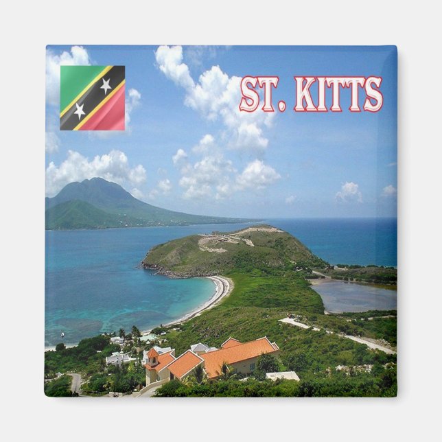 Imán zKN006 SAINT KITTS View, Saint Kitts Nevis, Fridge (Frente)