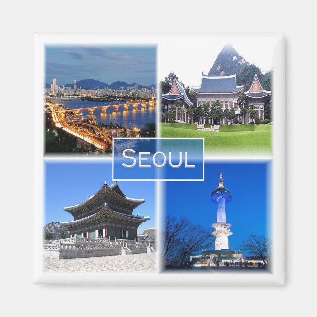 Imán zKR003 SEOUL, Corea del Sur, Asia, Fridge (Frente)