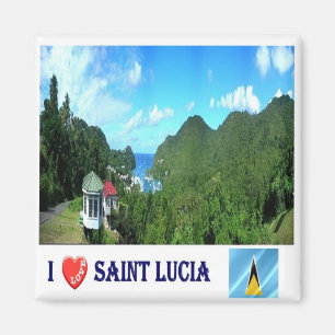 Imán zLC004 SANTA LUCÍA Yo amo, América, Nevera