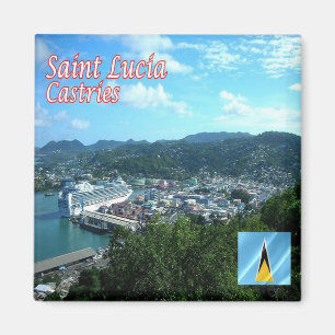 Imán zLC007 CASTRIES, Santa Lucía, América, Fridge