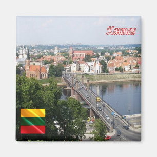 Imán zLT008 KAUNAS, Lituania, Europa, Fridge