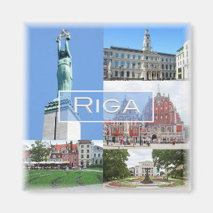 Imán zLV004 RIGA, República de Letonia, Europa, Fridge