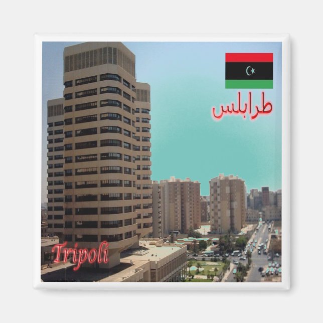 Imán zLY015 TRIPOLI, Libia, África, Fridge (Frente)