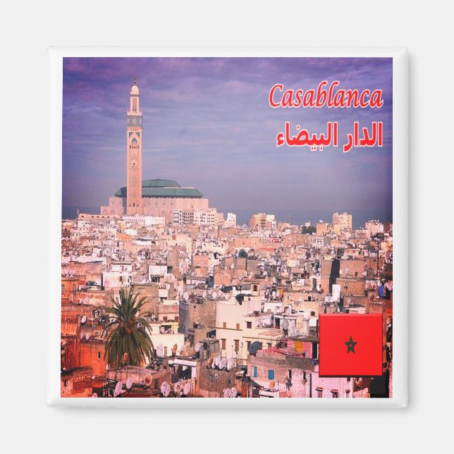 Imán zMA005 CASABLANCA, Marruecos, África, (Frente)