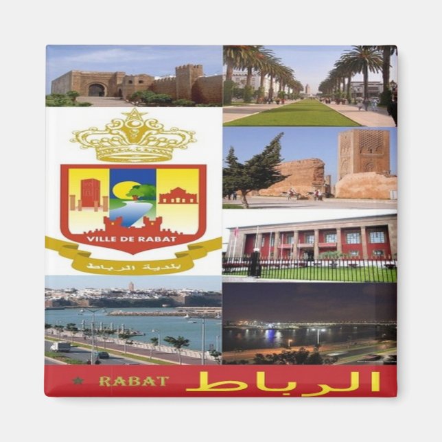 Imán zMA019 RABAT, Mosaic, Marruecos, África, Fridge (Frente)