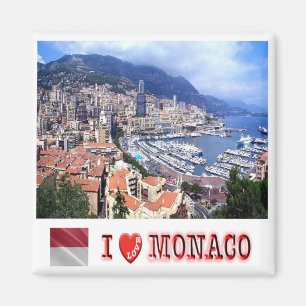 Imán zMC007 PRINCIPALIDAD DE MONACO, I Love, Fridge