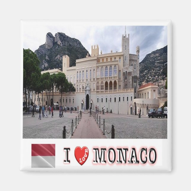 Imán zMC013 PALAIS DE MONACO, I Love, Fridge (Frente)