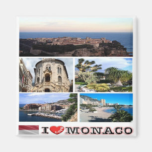 Imán zMC033 collage de MONACO "I Love", Fridge