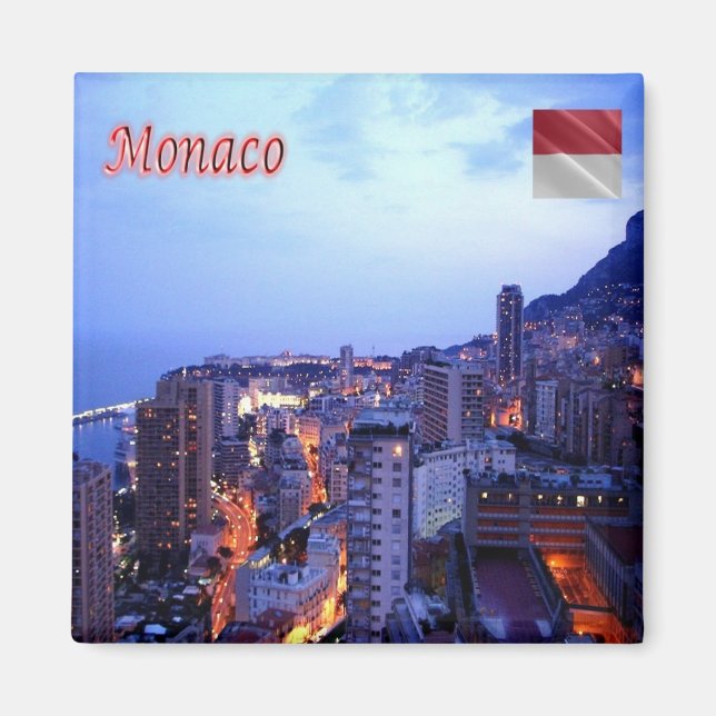 Imán zMC039 MONACO POR NOCHE, Fridge (Frente)