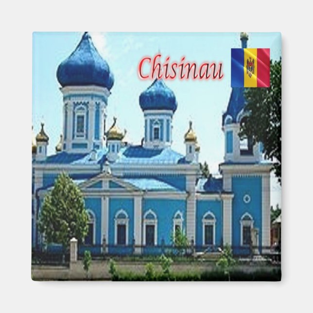 Imán zMD008 Monasterio CHISINAU Ciuflea Moldavia, Fridg (Frente)