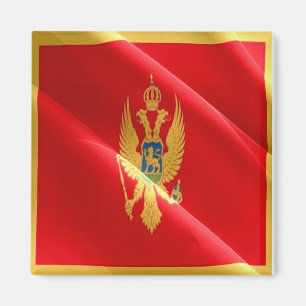 Imán zME002 MONTENEGRIN ondeando FLAG Montenegro, Fridg