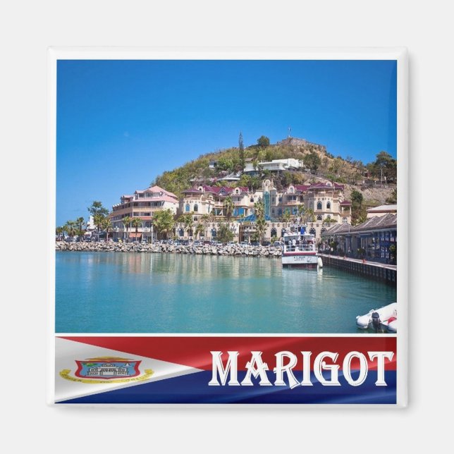 Imán zMF008 MARIGOT, Saint Martin, América, Fridge (Frente)