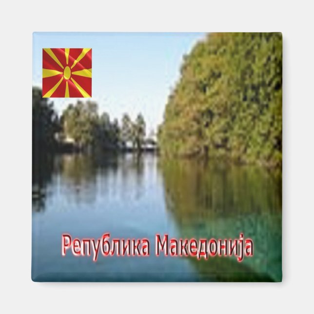 Imán zMK007 Norte de Macedonia, panorama, Fridge (Frente)
