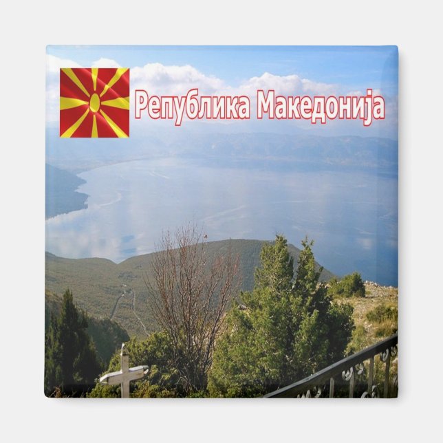 Imán zMK008 Norte de Macedonia, panorama, Fridge (Frente)