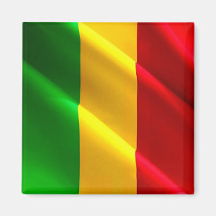 Imán zML002 MALI, Bandera ondulante, África, Fridge