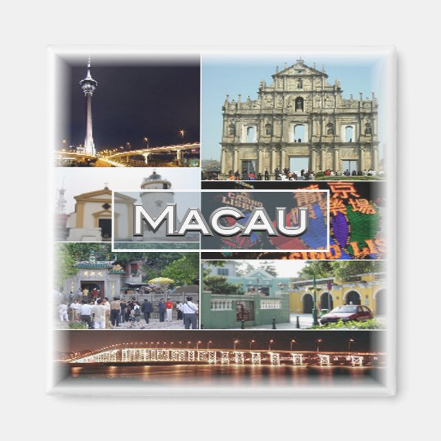 Imán zMO005 MACAU O MACAO, Asia, Fridge (Frente)