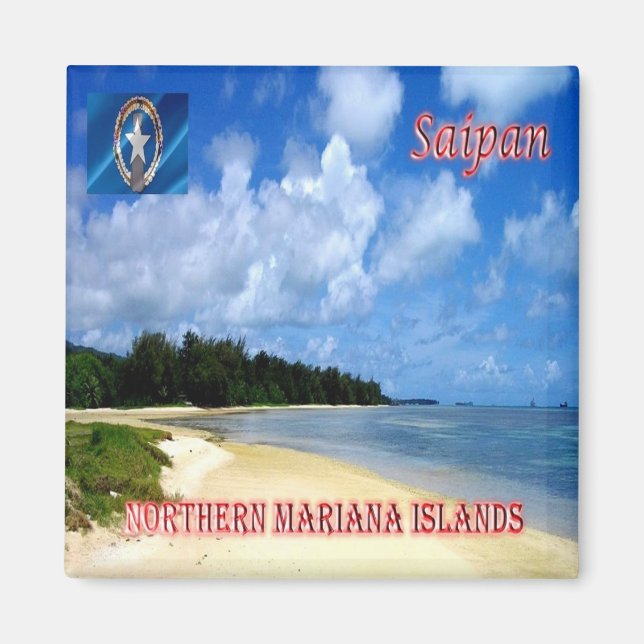 Imán zMP004 SAIPAN, ISLAS MARIANAS DEL NORTE, Fridge (Frente)