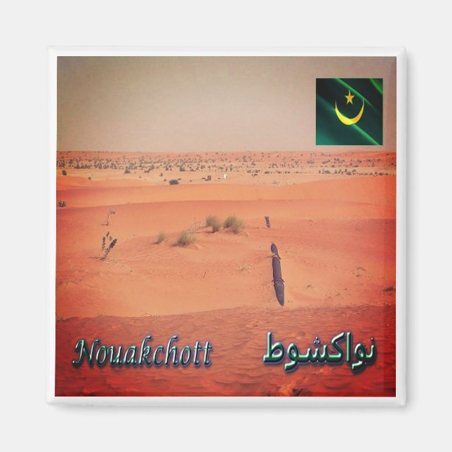 Imán zMR010 NOUAKCHOTT, Panorama, Mauritania, nevera (Frente)
