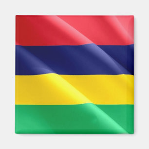 Imán zMU002 MAURITIUS, Bandera ondulante, África, Fridg