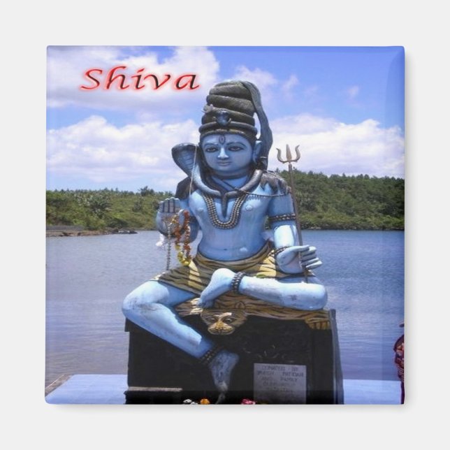 Imán zMU004 MAURITIUS, Dios Shiva, África, Fridge (Frente)