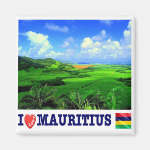 Imán zMU020 MAURITIUS I Love, Africa, Fridge