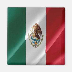 Imán zMX002 MEXICO, Bandera ondulante, América, Fridge