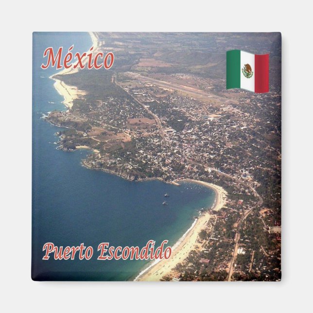Imán zMX012 PUERTO ESCONDIDO, México, Oaxaca, Fridge (Frente)