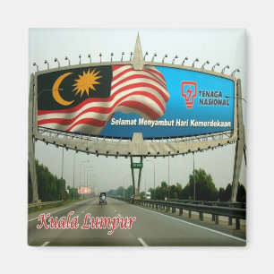 Imán zMY004 bienvenidos a KUALA LUMPUR, Malasia, Fridge