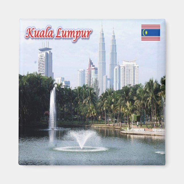 Imán zMY021 panorama KUALA LUMPUR Malasia Asia, Fridge (Frente)