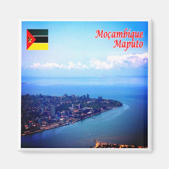Imán zMZ009 MAPUTO, Mozambique, África, Fridge (Frente)