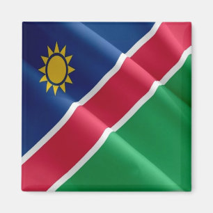 Imán zNA002 NAMIBIA, Bandera ondulante, África, Fridge