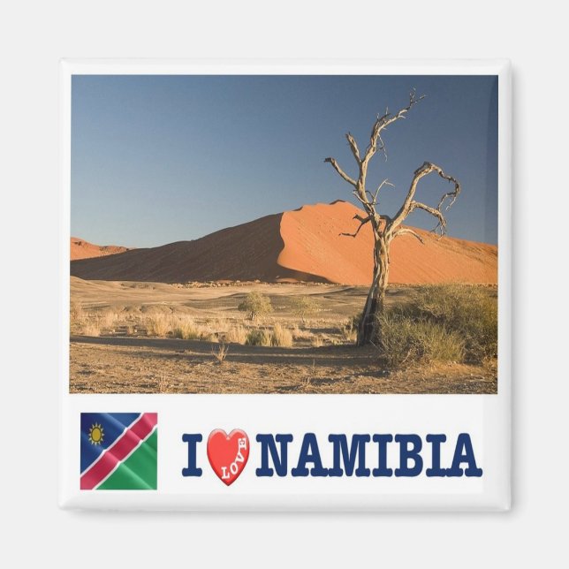 Imán zNA008 NAMIBIA I Love, Africa, Fridge (Frente)