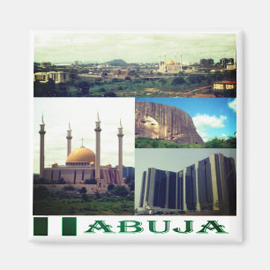 Imán zNG005 ABUJA, Mosaico, Nigeria, África, Nevera