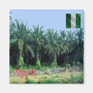 Imán zNG009 NIGERIA, Palmeras, África, Fridge