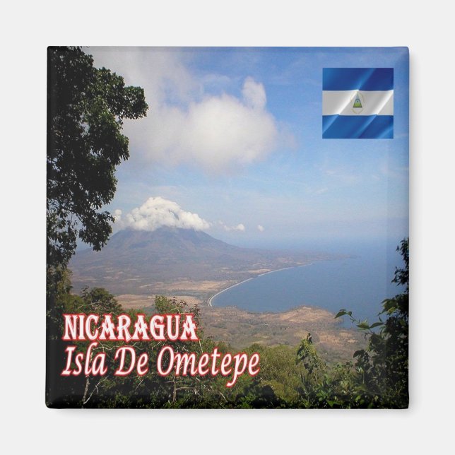 Imán zNI005 OMETEPE ISLAND Nicaragua, América, Fridge (Frente)