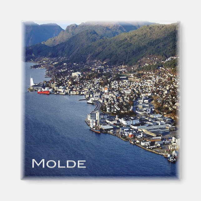 Imán zNO012 MOLDE, Noruega, Europa, Fridge (Frente)