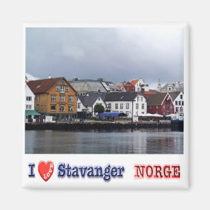 Imán zNO027 STAVANGER "I Love", Noruega, Europa, Fridge
