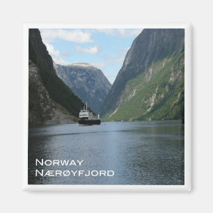 Imán zNO091 NAERØYFJORD GUDVANGEN, barco de ferry, Noru