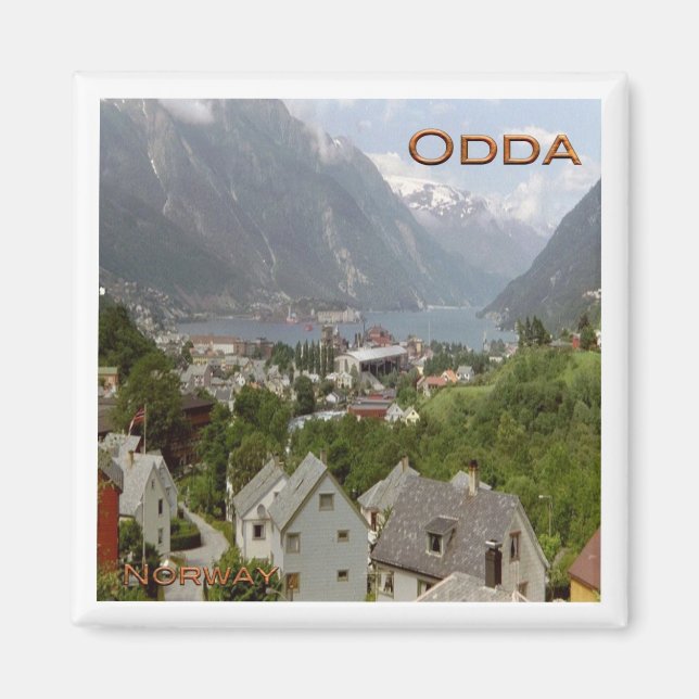 Imán zNO113 HARDANGERFJORD ODDA, Noruega, Fridge (Frente)