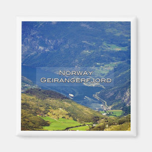 Imán zNO115 GEIRANGERFJORD de DALSNIBBA, Noruega,