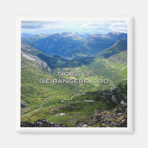 Imán zNO116 GEIRANGERFJORD de DALSNIBBA, Noruega,