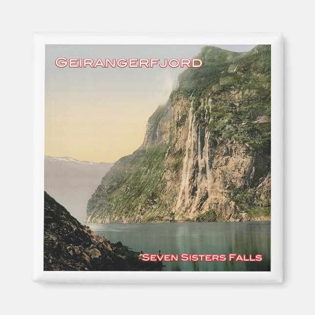 Imán zNO119 GEIRANGERFJORD, Noruega, Fridge (Frente)