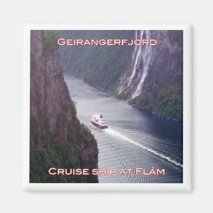 Imán zNO123 GEIRANGERFJORD, MSC Kong Harald, Noruega,