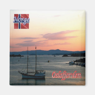 Imán zNO156 OSLOFJORDEN, Noruega, Europa, Fridge