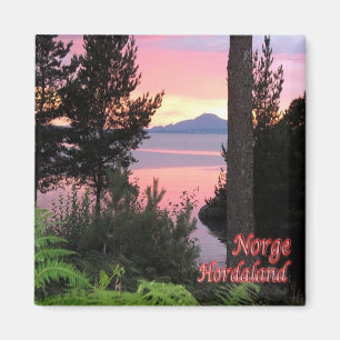Imán zNO174 HORDALAND, Noruega, Europa, Fridge