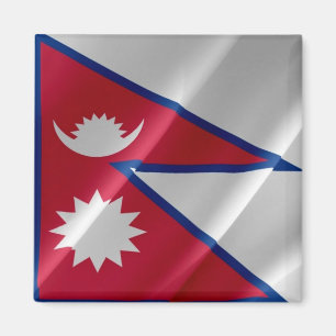 Imán zNP002 waving Nepalese FLAG Nepal, Fridge
