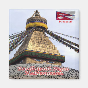 Imán zNP014 BOUDHANATH STUPA, Katmandú, Nepal, Fridge