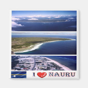 Imán zNR003 NAURU I LOVE, Mosaic, Oceania, Fridge