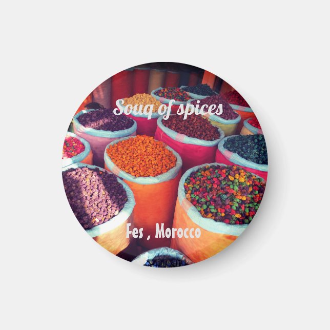 Imán Zoco de especias Fes marruecos regalo (Frente)