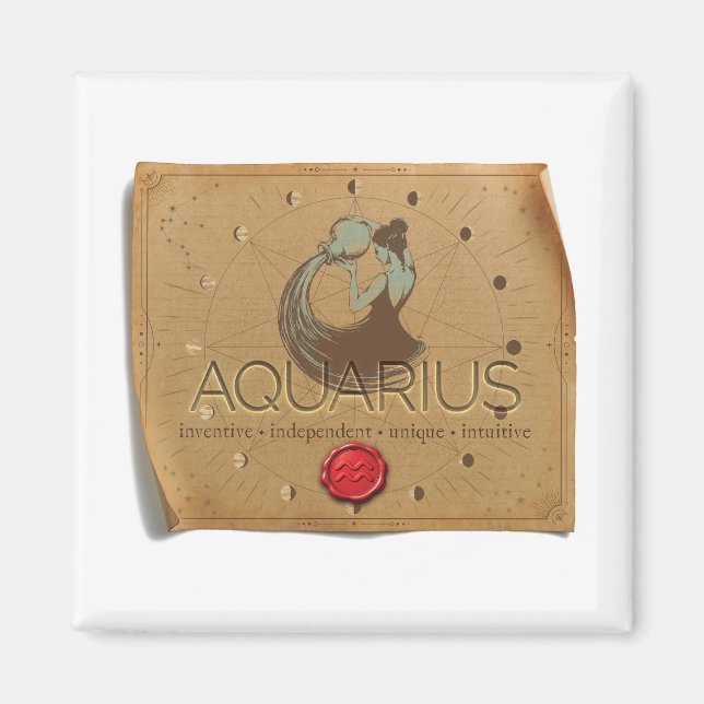 Imán ZODIAC - Aquarius - Magnet (Frente)